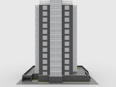 Tower 4 Low-poly 3D model