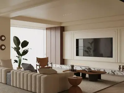 Living room 3D model 133