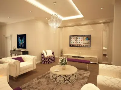 Lounge and Living room 3D model