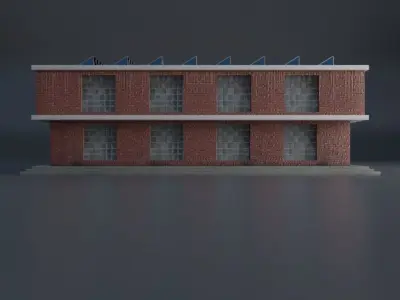 URBAN CITY BUILDING 3 Low-poly 3D model purchase