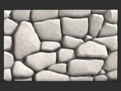 Rough Travertine Stone Wall Segment 3D print model purchase
