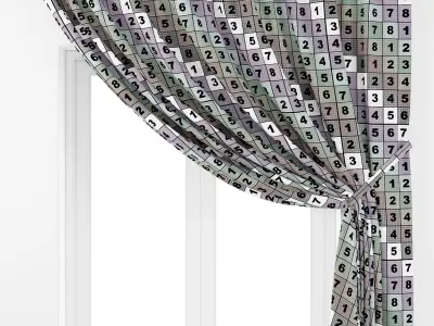 Cupped Curtains 3D model