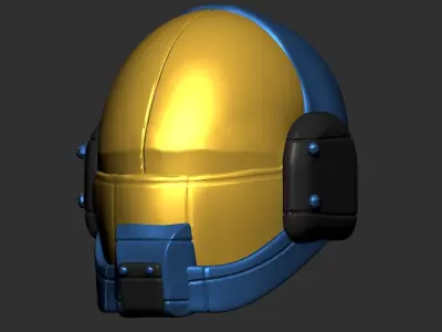 High quality scifi helmet high poly sculpt 3d printable ver 2  3D model