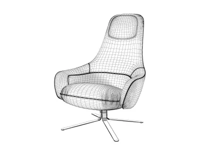 Moa High Back Chair 3D model
