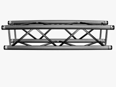 Square Truss Straight Segment 21 3D model