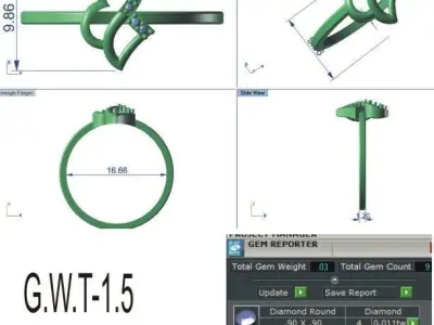 Light weight ring model  3D print model
