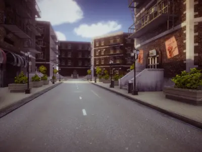 Modern City Update Low-poly 3D model