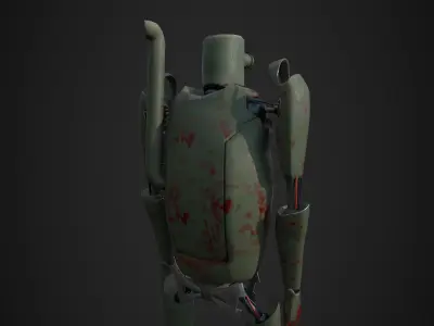 Sci-Fi Android  Low-poly 3D model