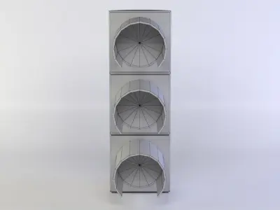 Traffic light Low-poly 3D model 11
