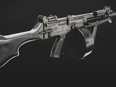 U100 Section Assault Weapon Low-poly 3D model