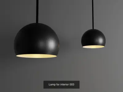 Lamp for interior collection 001 3D Model Pack