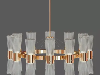 MODERN GLASS CHANDELIER 3D model buy