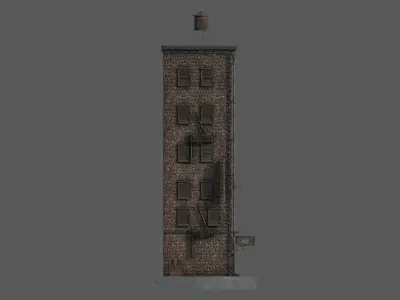 8-10 Old New york buildings Coffeeshop 1930 3D model