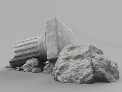 Damaged Pillar 3D model