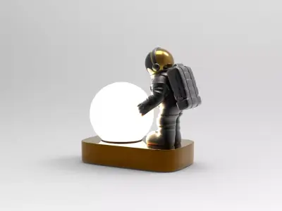 Astronaut lamp  3D print model