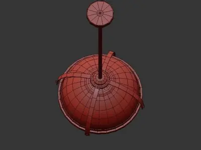 LARGE globe pendant light in gold and clear glass 3D model