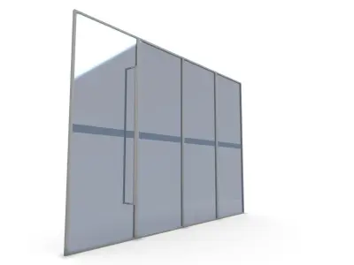 Interior Glass With Door SHC Quick Office Low-poly 3D model