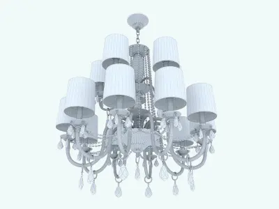 3D Black Chandelier 3D model