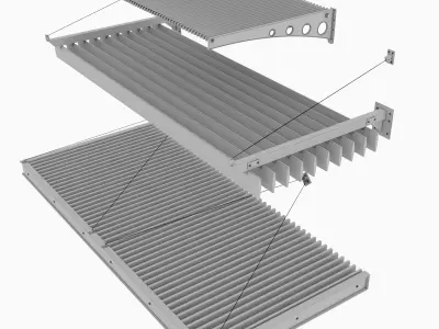 Steel canopy 3D model