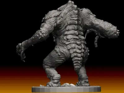 Star Wars rancor with interchangeable heads and a bone accessory 3D model