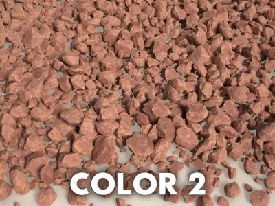 100 Debris Rocks - 241019 Low-poly 3D model