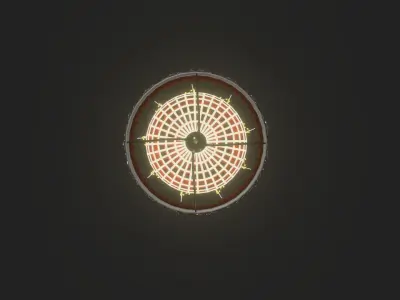 Chandelier lamp with lights hanging from it 3D model