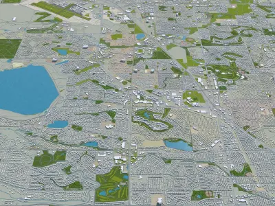 Westminster Colorado USA 30km Low-poly 3D model
