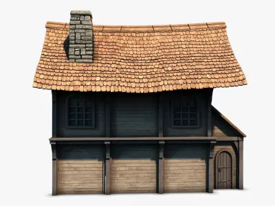 Cottage 13 Low-poly 3D model