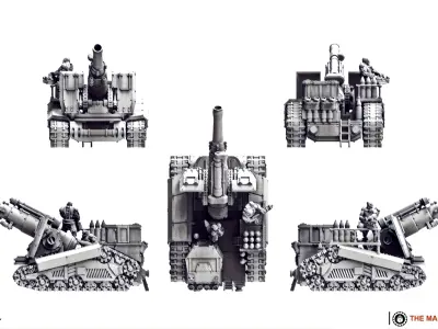 Cyberzerkers - Mobile Cannon Platform 3D print model