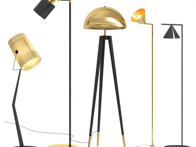 Floor Lamp Set C 3D model