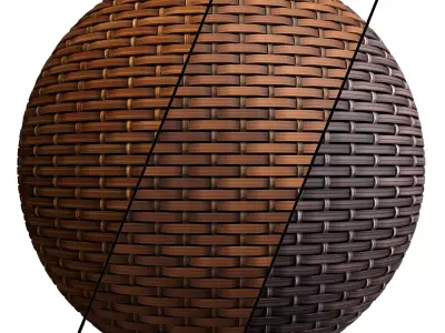 Wicker materials 9- PBR 4k by Sbsar Texture