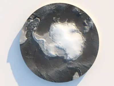 Antarctica Terrain country 3D model