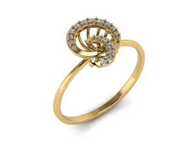 Jewelry Diamond Light Ring 15 3D print model