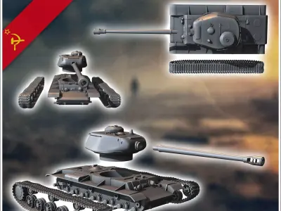 KV-122 - Soviet army WW2 Second World East front Ostfront RPG Mi 3D print model V1