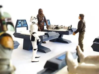 Custom Sci Fi Medical Bed Table 3 3D print model