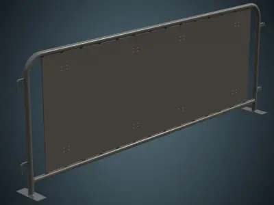 Crowd Barrier 5A Low-poly 3D model