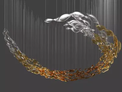 Waves Chandelier 3D model