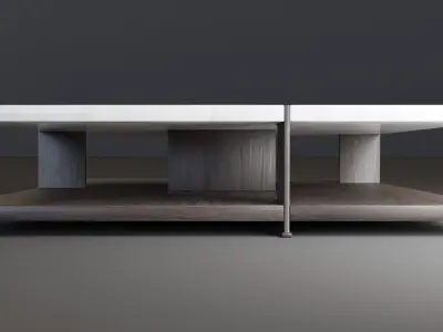 Designer Coffee Table Marble 2 3D model