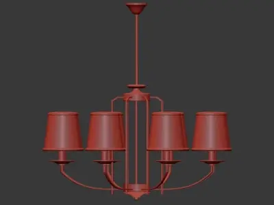 Buy Beige Chandelier 3D model