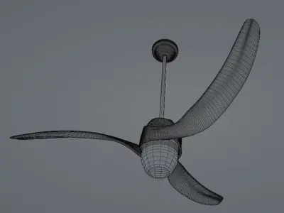 Gail Wave Ceiling Fan 3D model