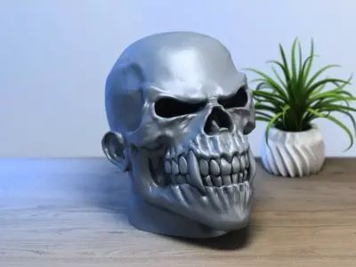 Gorilla Skull wild Headphone Stand 3D print model