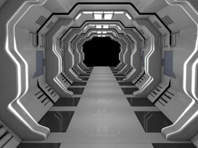 Sci Fi Corridor  3D model 67