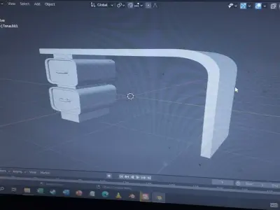 Modern table 3D model shop