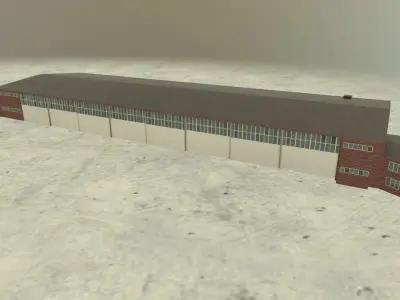 EDDB Hangar 7 Low-poly 3D model