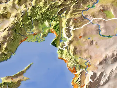 Turkey High resolution 3D relief maps 3D model