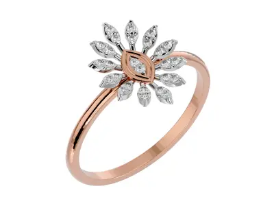 Light Minimalist Diamond Ring 3D print model 37