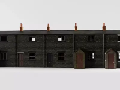 British Row Homes 3D Model Pack