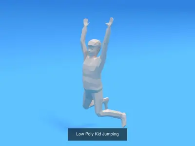 Low Poly Kids Collection Vol 2 3D Model Pack