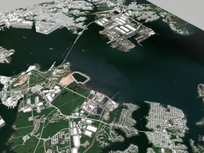 Cityscape Baltimore Maryland USA 3D model