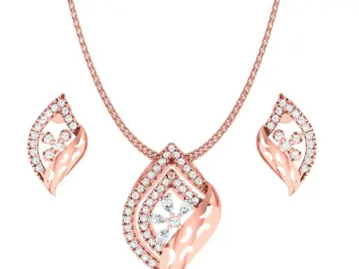 Light wt Pendant Earrings Set 3dm stl obj mtl gltf glb renders  3D print model